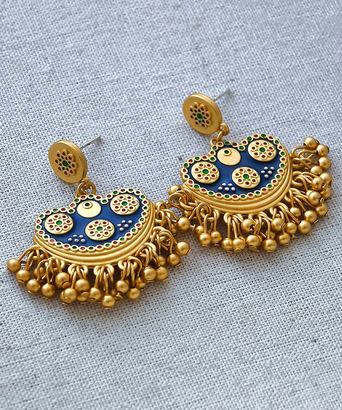 ancient gold tasse earrings