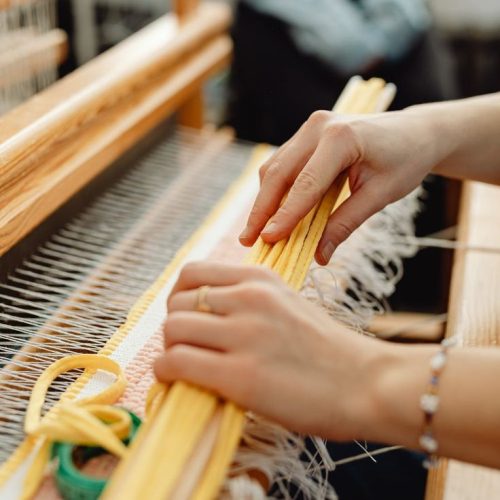 Handloom weaving